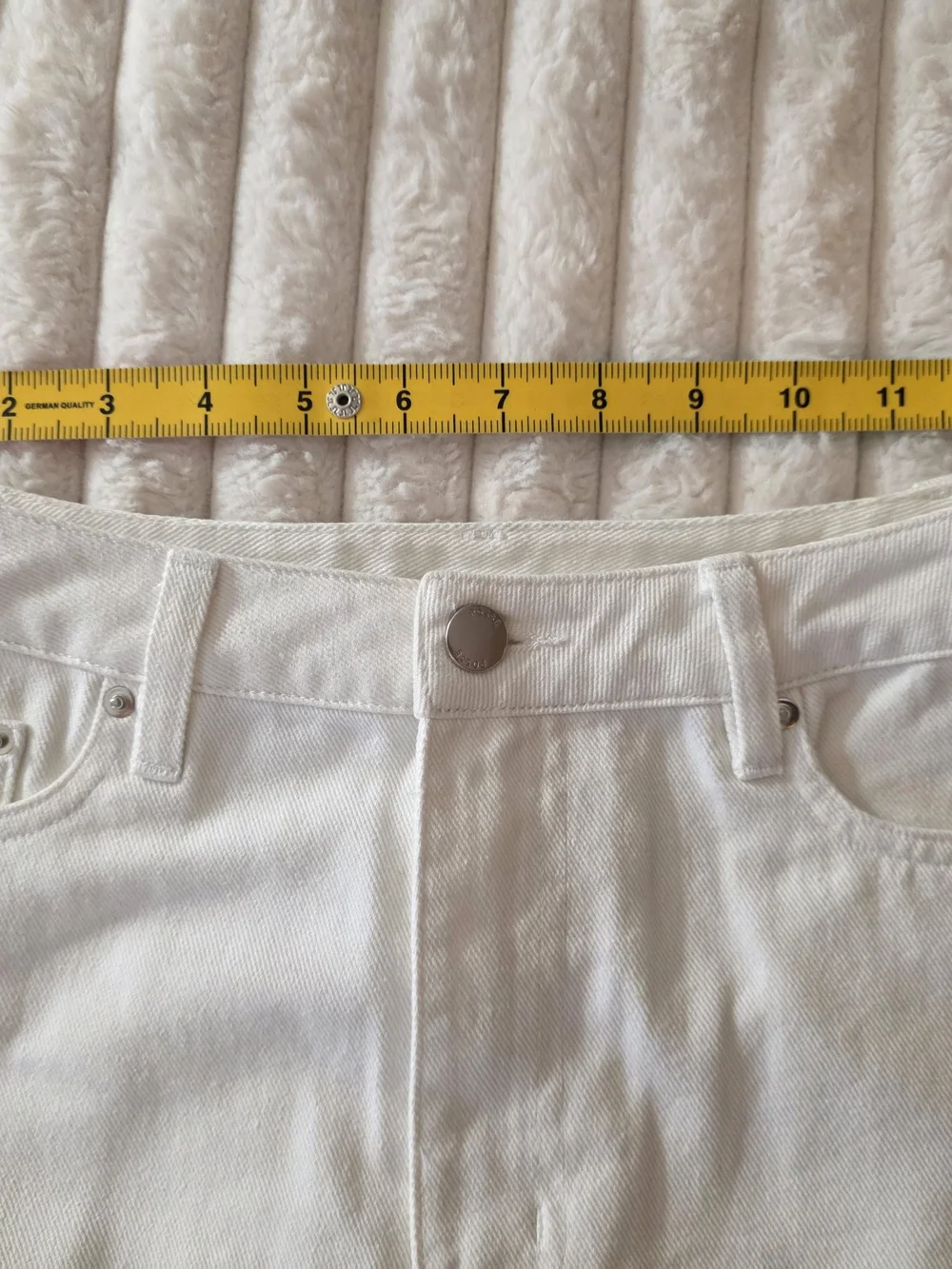 POSSE Harvey Denim Skirt in White - Size 26 (XS/S)